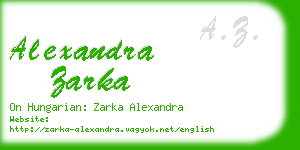 alexandra zarka business card